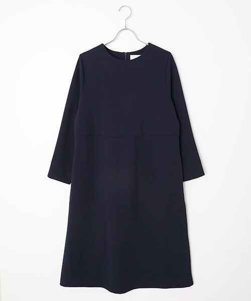 LOGEMENT DE CLAIRE / ロジュモンドクレール ロング・マキシ丈ワンピース | 【カットジョーゼットウエスト切り替えワンピース】（ダークネイビー）