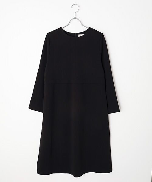 LOGEMENT DE CLAIRE / ロジュモンドクレール ロング・マキシ丈ワンピース | 【カットジョーゼットウエスト切り替えワンピース】（ブラック）