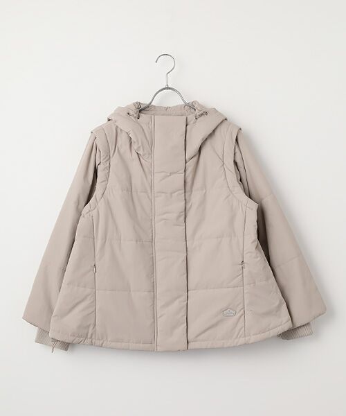 LOGEMENT DE CLAIRE / ロジュモンドクレール その他アウター | 2WAY中綿ジャケット（グレイッシュベージュ）