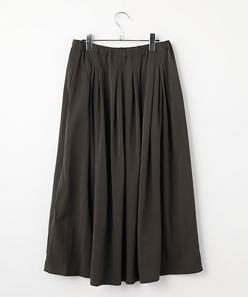 LOGEMENT DE CLAIRE / ロジュモンドクレール ロング・マキシ丈スカート | タックロングスカート | 詳細1