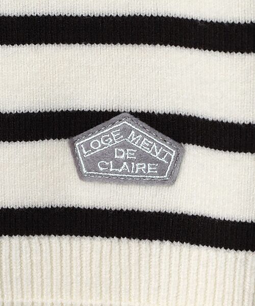 LOGEMENT DE CLAIRE / ロジュモンドクレール ニット・セーター | ボーダーボートネックニット | 詳細1