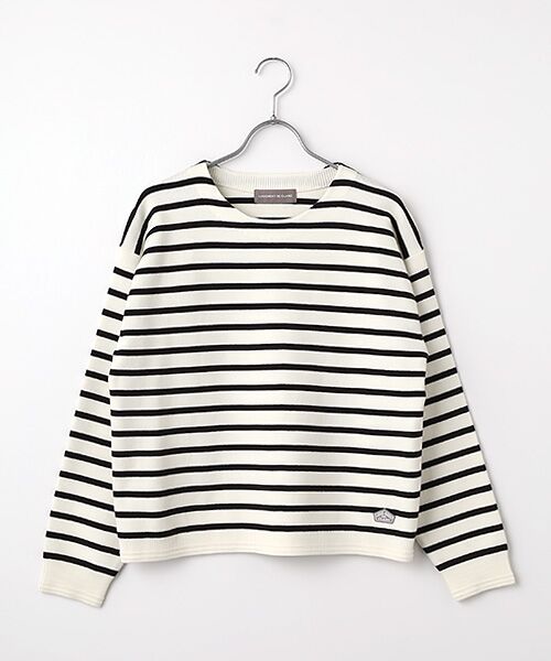 LOGEMENT DE CLAIRE / ロジュモンドクレール ニット・セーター | ボーダーボートネックニット（オフホワイト）