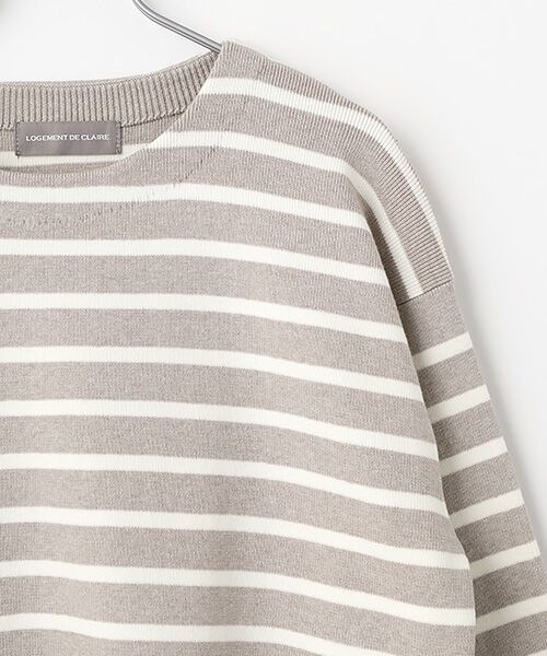 LOGEMENT DE CLAIRE / ロジュモンドクレール ニット・セーター | ボーダーボートネックニット | 詳細3