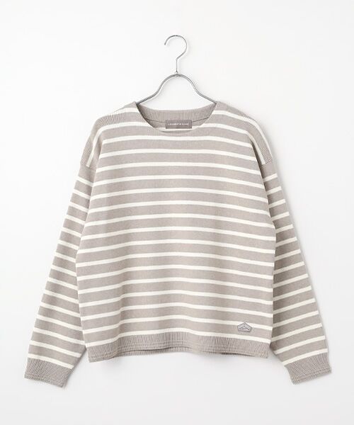 LOGEMENT DE CLAIRE / ロジュモンドクレール ニット・セーター | ボーダーボートネックニット（ベージュ）