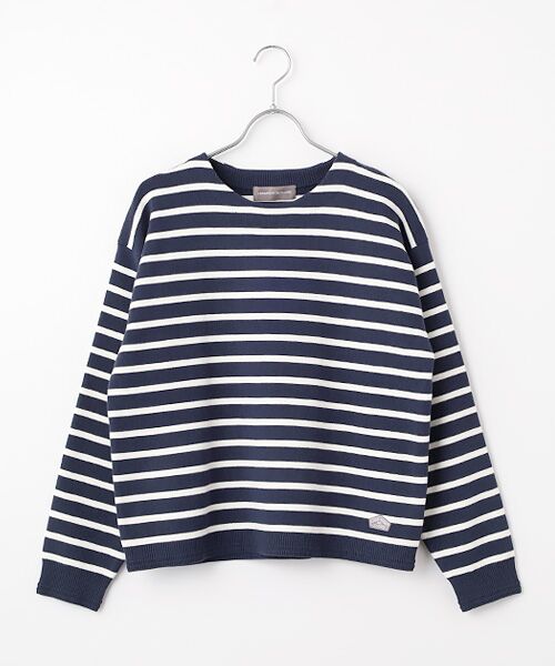 LOGEMENT DE CLAIRE / ロジュモンドクレール ニット・セーター | ボーダーボートネックニット（ネイビー）
