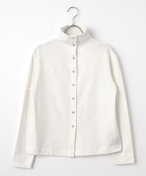 LOGEMENT DE CLAIRE / ロジュモンドクレール カットソー | 2WAYハイネックカーデ＆プルオーバー（オフホワイト）