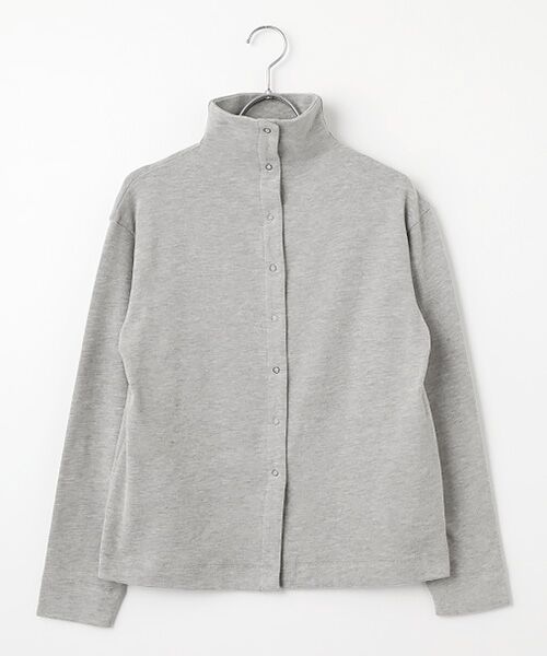 LOGEMENT DE CLAIRE / ロジュモンドクレール カットソー | 2WAYハイネックカーデ＆プルオーバー（トップグレー）