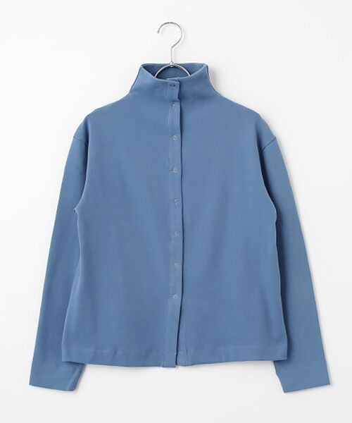 LOGEMENT DE CLAIRE / ロジュモンドクレール カットソー | 2WAYハイネックカーデ＆プルオーバー（ブルー）