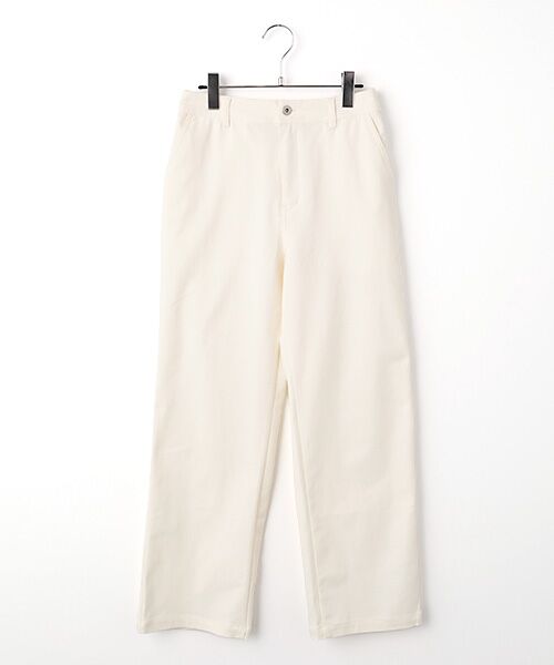 LOGEMENT DE CLAIRE / ロジュモンドクレール その他パンツ | 《定番》TCツイルストレッチストレートパンツ（一部WEB限定サイズ）（アイボリー）