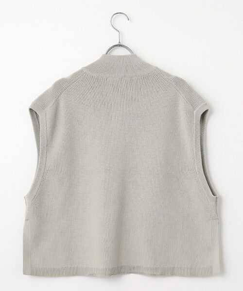 LOGEMENT DE CLAIRE / ロジュモンドクレール ベスト | 【麻タッチ片畦ハイネックジップアップベスト】 | 詳細2