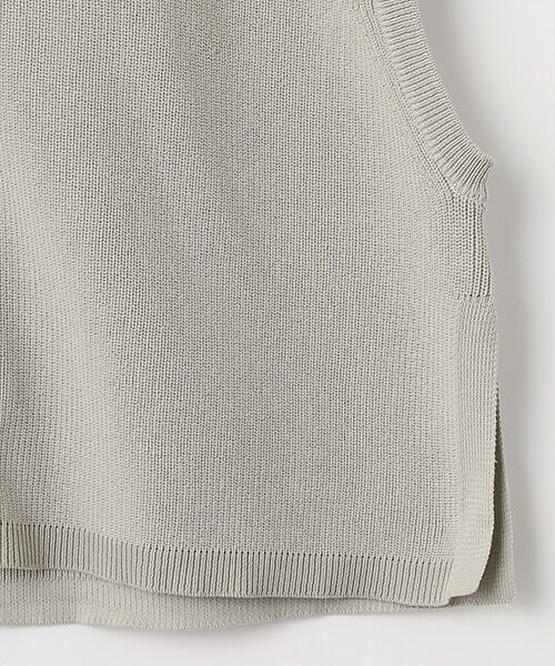 LOGEMENT DE CLAIRE / ロジュモンドクレール ベスト | 【麻タッチ片畦ハイネックジップアップベスト】 | 詳細4