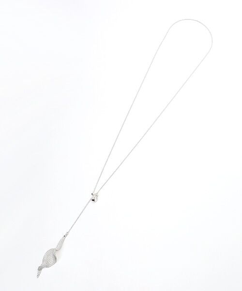 LOGEMENT DE CLAIRE / ロジュモンドクレール ネックレス・ペンダント・チョーカー | 【ツイストメッシュY字ネックレス】（シルバー）