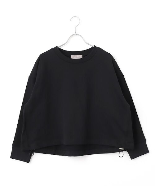 LOGEMENT DE CLAIRE / ロジュモンドクレール カットソー | クルーネックカットプルオーバー（ブラック）