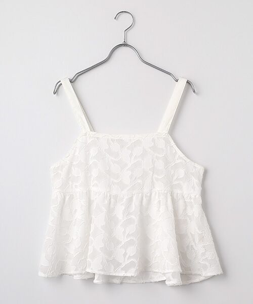 LOGEMENT DE CLAIRE / ロジュモンドクレール シャツ・ブラウス | 【カットジャガードキャミブラウス】（ホワイト）