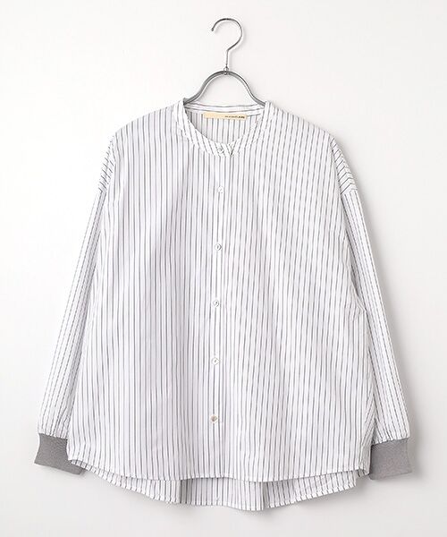 LOGEMENT DE CLAIRE / ロジュモンドクレール シャツ・ブラウス | 【アソートコットンオーバーシャツブラウス】（ホワイト×ブラック）