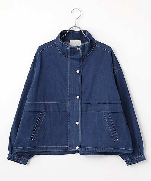 LOGEMENT DE CLAIRE / ロジュモンドクレール ブルゾン | 【アソートスタンドカラーZIPブルゾン】（インディゴブルー）
