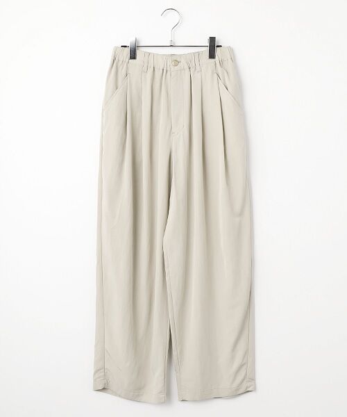 LOGEMENT DE CLAIRE / ロジュモンドクレール その他パンツ | 【レーヨンナイロンポプリンタックカーブパンツ】（ベージュ）
