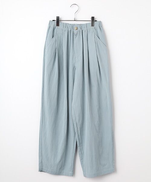 LOGEMENT DE CLAIRE / ロジュモンドクレール その他パンツ | 【レーヨンナイロンポプリンタックカーブパンツ】（ライトブルー）