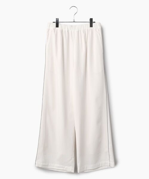 LOGEMENT DE CLAIRE / ロジュモンドクレール その他パンツ | 【エステルイージーサイドラインパンツ】（オフホワイト）