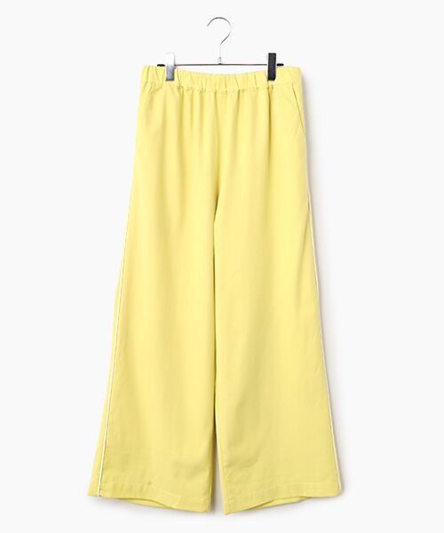 LOGEMENT DE CLAIRE / ロジュモンドクレール その他パンツ | 【エステルイージーサイドラインパンツ】（イエロー）