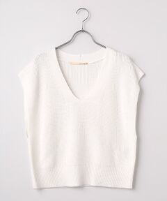 LOGEMENT DE CLAIRE / ロジュモンドクレール ベスト | 【コットンミックスの片畦Vネックベスト】