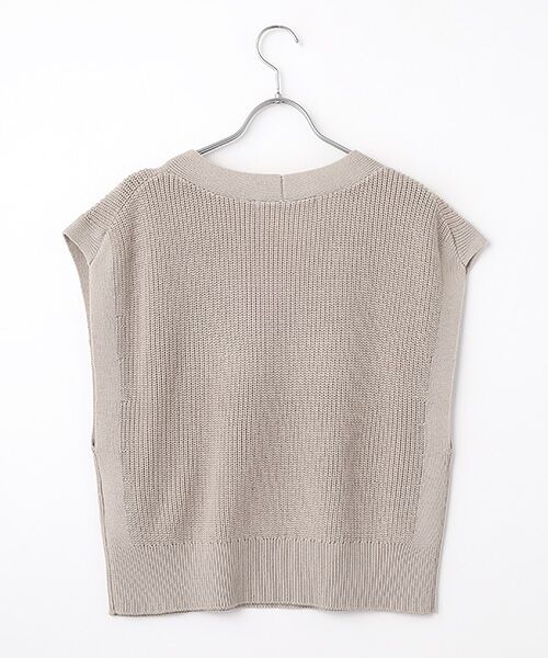 LOGEMENT DE CLAIRE / ロジュモンドクレール ベスト | 【コットンミックスの片畦Vネックベスト】 | 詳細2