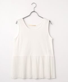LOGEMENT DE CLAIRE / ロジュモンドクレール タンクトップ | 【コットンフライス＋プリーツタンクトップ】