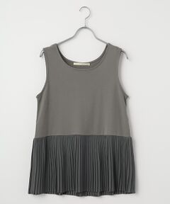 LOGEMENT DE CLAIRE / ロジュモンドクレール タンクトップ | 【コットンフライス＋プリーツタンクトップ】