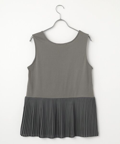 LOGEMENT DE CLAIRE / ロジュモンドクレール タンクトップ | 【コットンフライス＋プリーツタンクトップ】 | 詳細3