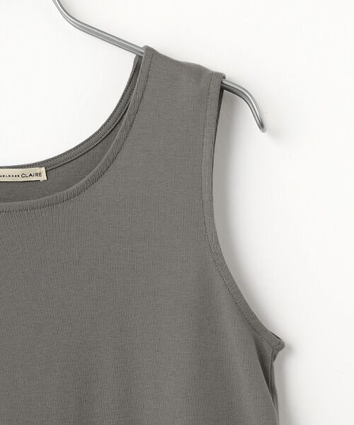 LOGEMENT DE CLAIRE / ロジュモンドクレール タンクトップ | 【コットンフライス＋プリーツタンクトップ】 | 詳細4
