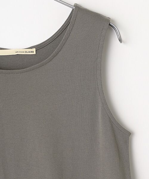 LOGEMENT DE CLAIRE / ロジュモンドクレール タンクトップ | 【コットンフライス＋リーフレースタンクトップ】 | 詳細4