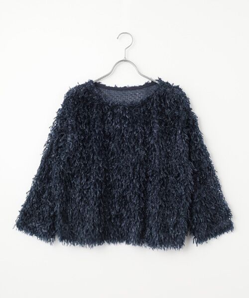 LOGEMENT DE CLAIRE / ロジュモンドクレール カットソー | ボートネックプルオーバー（ネイビー）