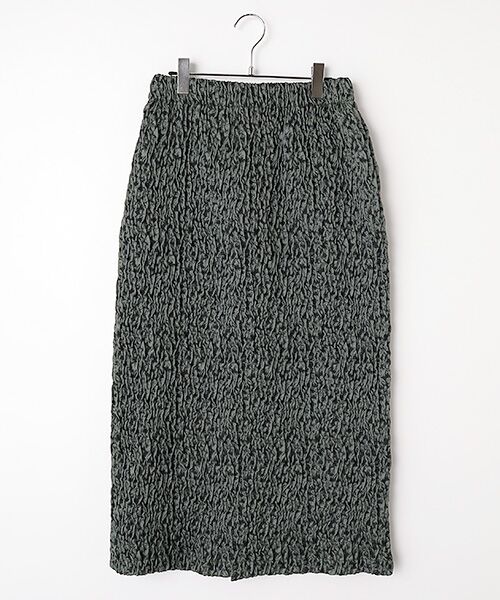 LOGEMENT DE CLAIRE / ロジュモンドクレール ロング・マキシ丈スカート | ギャザーナロースカート（カーキ）