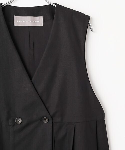 LOGEMENT DE CLAIRE / ロジュモンドクレール ベスト | タックペプラムジレ | 詳細3