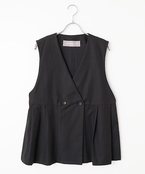 LOGEMENT DE CLAIRE / ロジュモンドクレール ベスト | タックペプラムジレ（ブラック）