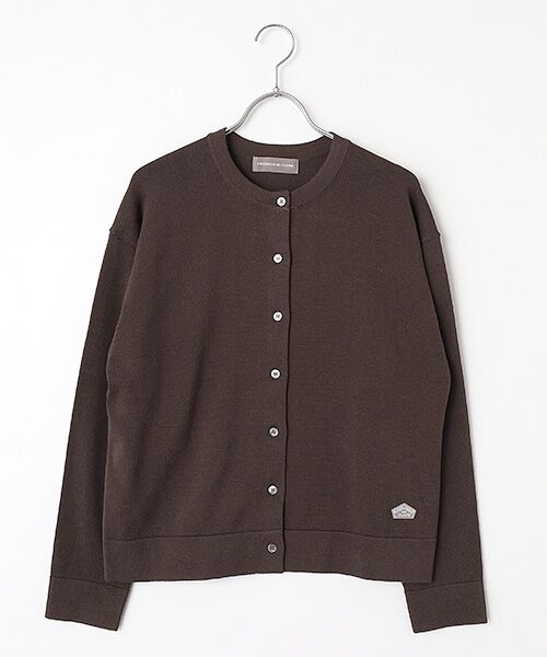LOGEMENT DE CLAIRE / ロジュモンドクレール カーディガン・ボレロ | クルーネック長袖カーディガン（ダークブラウン）