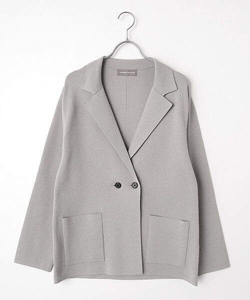 LOGEMENT DE CLAIRE / ロジュモンドクレール カーディガン・ボレロ | テーラードニットジャケット（グレー）