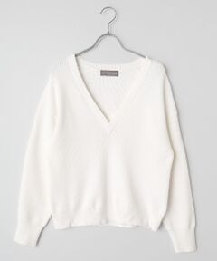LOGEMENT DE CLAIRE / ロジュモンドクレール ニット・セーター | Vネック片畦プルオーバー