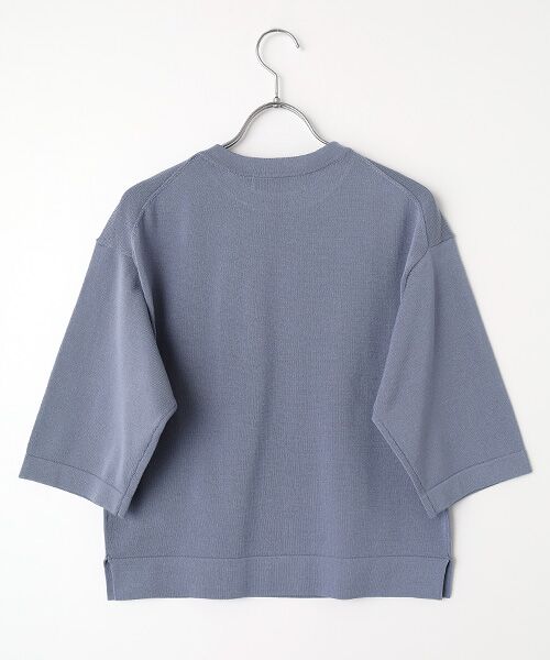 LOGEMENT DE CLAIRE / ロジュモンドクレール ニット・セーター | クルーネック5分袖ニットプルオーバー | 詳細3