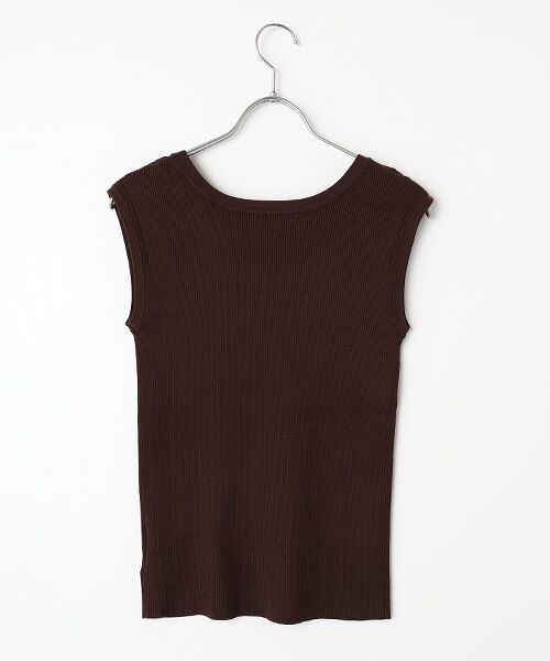 LOGEMENT DE CLAIRE / ロジュモンドクレール ニット・セーター | ハイゲージリブノースリーブプルオーバー | 詳細3