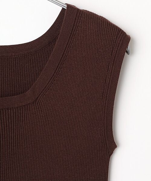 LOGEMENT DE CLAIRE / ロジュモンドクレール ニット・セーター | ハイゲージリブノースリーブプルオーバー | 詳細4