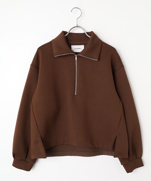 LOGEMENT DE CLAIRE / ロジュモンドクレール その他トップス | 【LOURMARIN】ハーフジッププルオーバー（ブラウン）