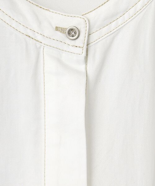 LOGEMENT DE CLAIRE / ロジュモンドクレール シャツ・ブラウス | 【パウダーデニムバンドカラーシャツ】 | 詳細1