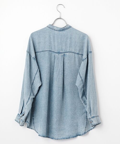 LOGEMENT DE CLAIRE / ロジュモンドクレール シャツ・ブラウス | 【パウダーデニムバンドカラーシャツ】 | 詳細2