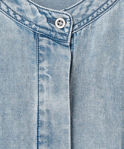 LOGEMENT DE CLAIRE / ロジュモンドクレール シャツ・ブラウス | 【パウダーデニムバンドカラーシャツ】 | 詳細5