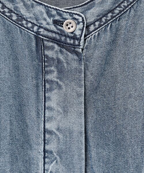 LOGEMENT DE CLAIRE / ロジュモンドクレール シャツ・ブラウス | 【パウダーデニムバンドカラーシャツ】 | 詳細6