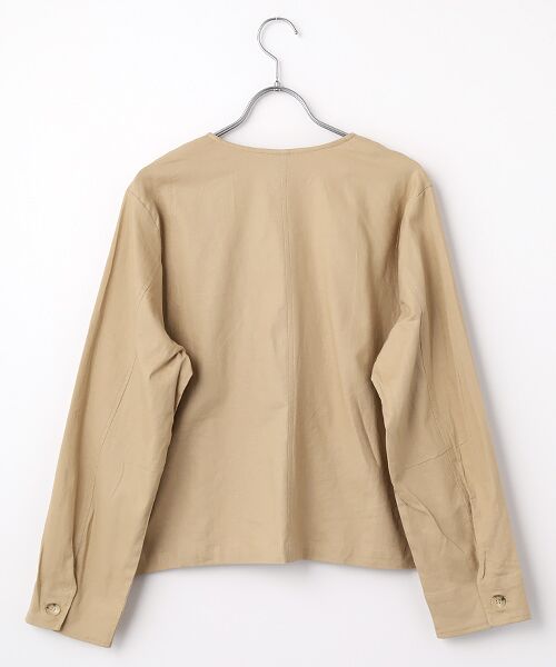 LOGEMENT DE CLAIRE / ロジュモンドクレール ノーカラージャケット | 【リネンレーヨンカラーレスVジャケット】 | 詳細1