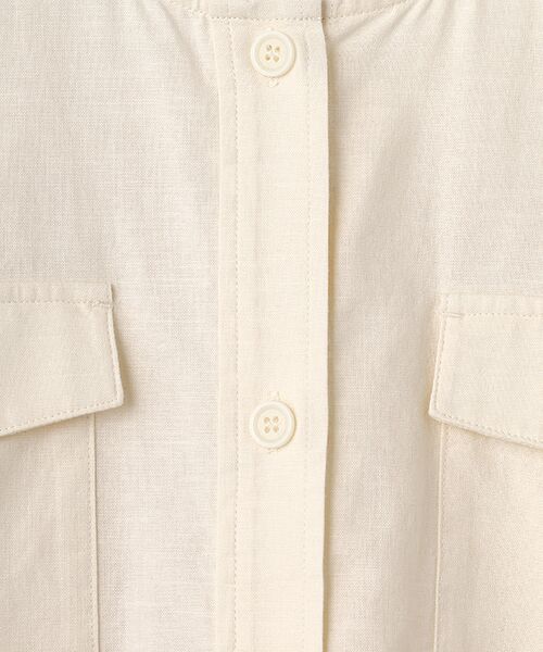 LOGEMENT DE CLAIRE / ロジュモンドクレール ノーカラージャケット | 【綿麻クルーシャツジャケット】 | 詳細1