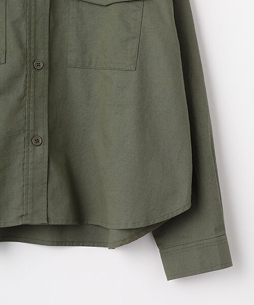 LOGEMENT DE CLAIRE / ロジュモンドクレール ノーカラージャケット | 【綿麻クルーシャツジャケット】 | 詳細4