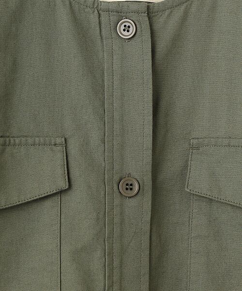 LOGEMENT DE CLAIRE / ロジュモンドクレール ノーカラージャケット | 【綿麻クルーシャツジャケット】 | 詳細6